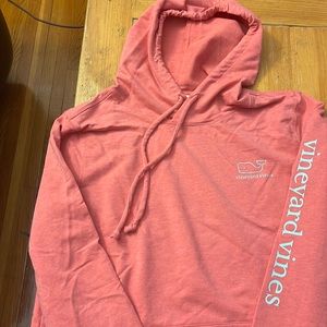 Vineyard vines hoodie sweatshirt unisex coral/pink color